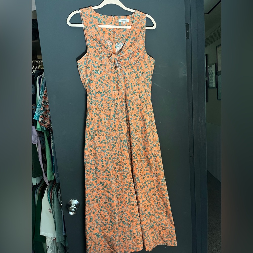 Madewell Orange Sleeveless Sundress